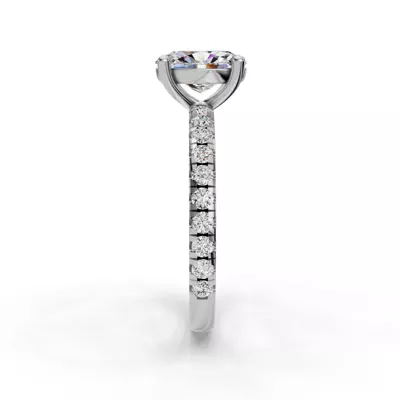Kennedy Majestic Pavé Accent Engagement Ring