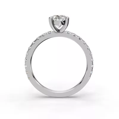 Kennedy Majestic Pavé Accent Engagement Ring