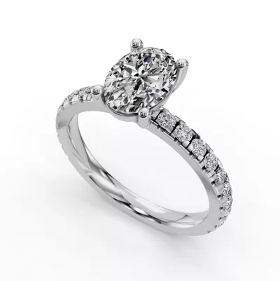 Kennedy Majestic Pavé Accent Engagement Ring