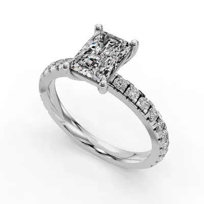 Kennedy Majestic Pavé Accent Engagement Ring