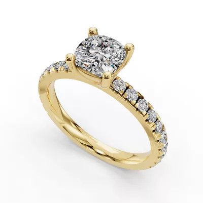 Kennedy Majestic Pavé Accent Engagement Ring