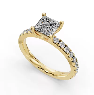 Kennedy Majestic Pavé Accent Engagement Ring