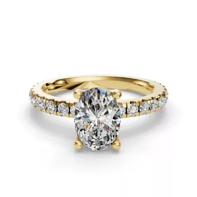 Kennedy Majestic Pavé Accent Engagement Ring