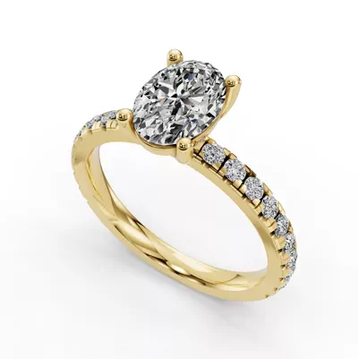 Kennedy Majestic Pavé Accent Engagement Ring