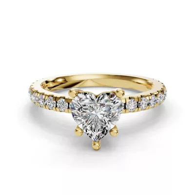 Kennedy Majestic Pavé Accent Engagement Ring