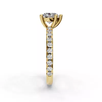 Kennedy Majestic Pavé Accent Engagement Ring