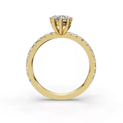 Kennedy Majestic Pavé Accent Engagement Ring