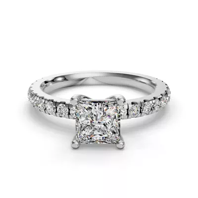 Kennedy Majestic Pavé Accent Engagement Ring