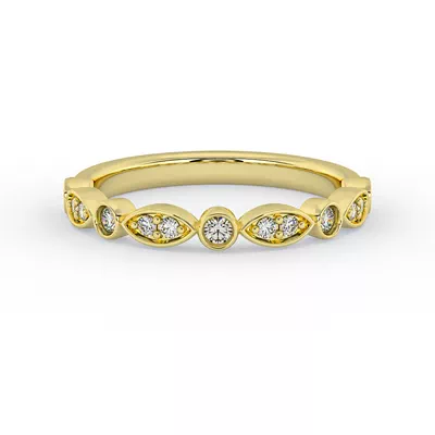 Avery Round And Marquise Diamond Band