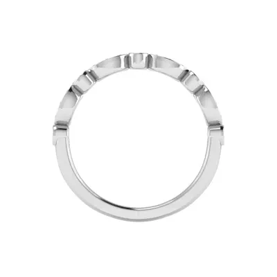 Avery Round And Marquise Diamond Band