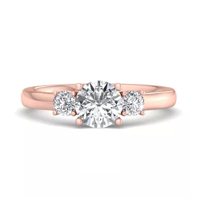 Hallie Three Stone Engagement Ring