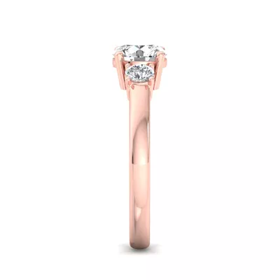 Hallie Three Stone Engagement Ring