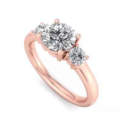 Hallie Three Stone Engagement Ring