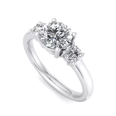 Hallie Three Stone Engagement Ring