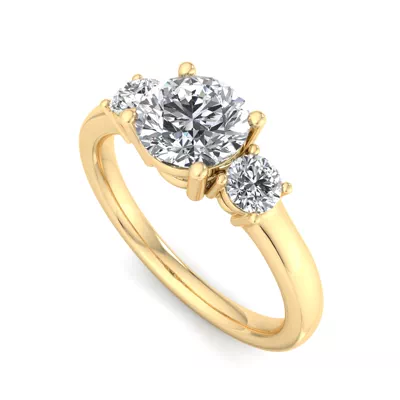 Hallie Three Stone Engagement Ring