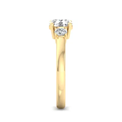 Hallie Three Stone Engagement Ring