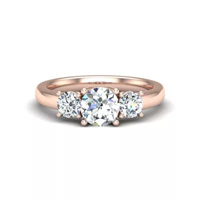 Eleanor Round Three-Stone Engagement Ring