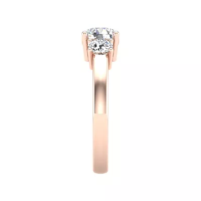 Eleanor Round Three-Stone Engagement Ring