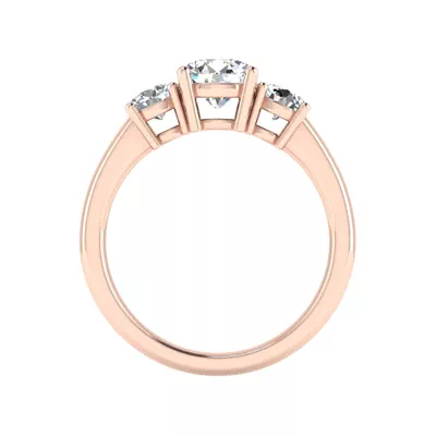 Eleanor Round Three-Stone Engagement Ring