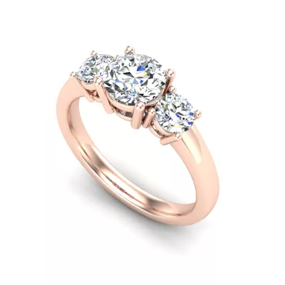 Eleanor Round Three-Stone Engagement Ring