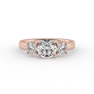 Eleanor Round Three-Stone Engagement Ring