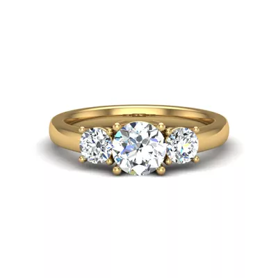 Eleanor Round Three-Stone Engagement Ring
