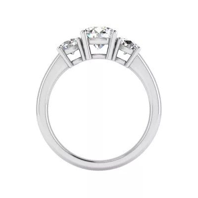Eleanor Round Three-Stone Engagement Ring