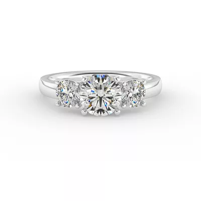 Eleanor Round Three-Stone Engagement Ring