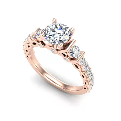 Paislee Accented Engagement Ring