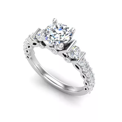 Paislee Accented Engagement Ring