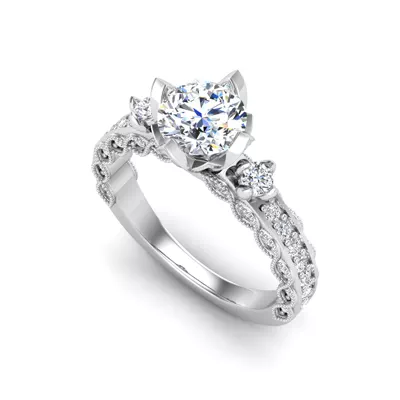 Veronica Accented Engagement Ring