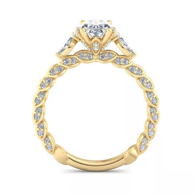 Cataleya Three-Stone Engagement Ring