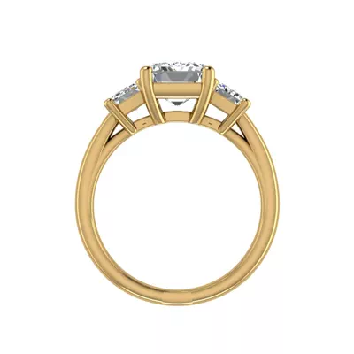 Aaliyah Emerald Three-Stone Engagement Ring