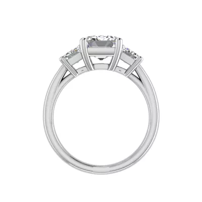 Aaliyah Emerald Three-Stone Engagement Ring