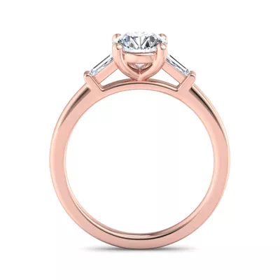 Dana Tapered Baguette Three-Stone Engagement Ring