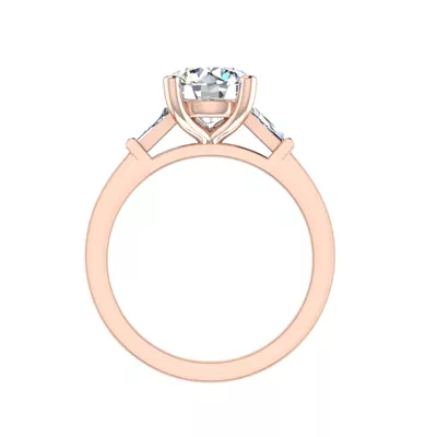 Dana Tapered Baguette Three-Stone Engagement Ring