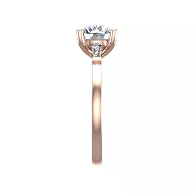 Dana Tapered Baguette Three-Stone Engagement Ring