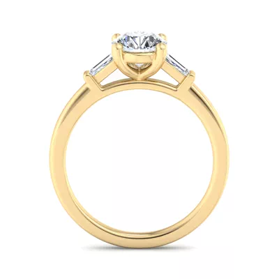 Dana Tapered Baguette Three-Stone Engagement Ring