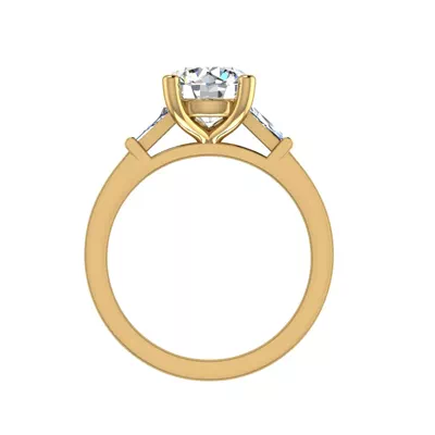 Dana Tapered Baguette Three-Stone Engagement Ring