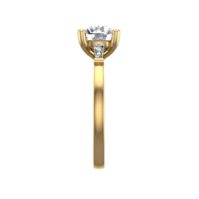 Dana Tapered Baguette Three-Stone Engagement Ring