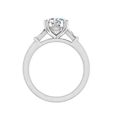 Dana Tapered Baguette Three-Stone Engagement Ring