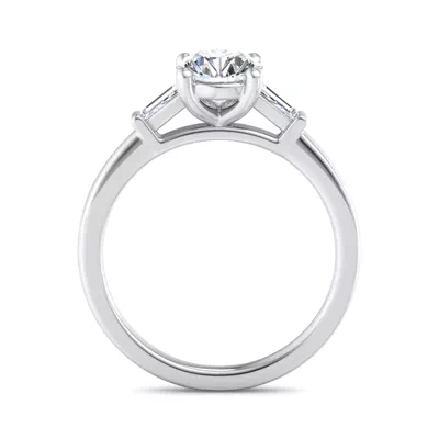 Dana Tapered Lab Baguette Three-Stone Engagement Ring