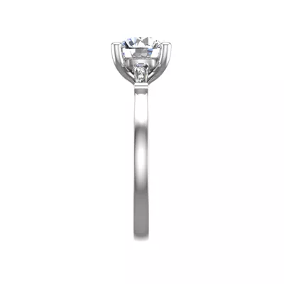 Dana Tapered Lab Baguette Three-Stone Engagement Ring