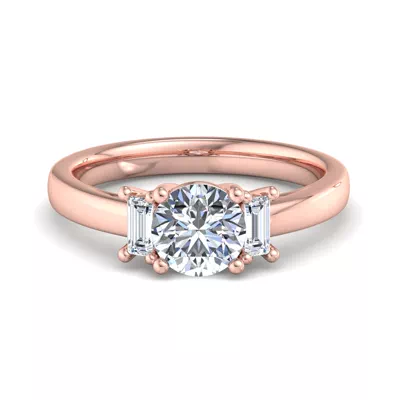 Jennifer Lab Emerald Three-Stone Engagement Ring