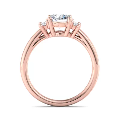 Jennifer Lab Emerald Three-Stone Engagement Ring