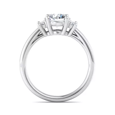 Jennifer Lab Emerald Three-Stone Engagement Ring