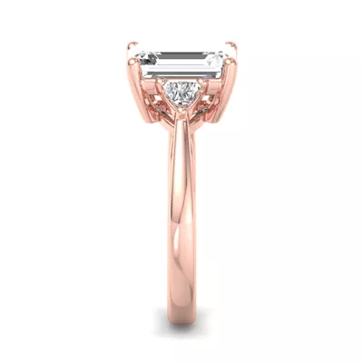 Vanessa Three-Stone Trillion Engagement Ring