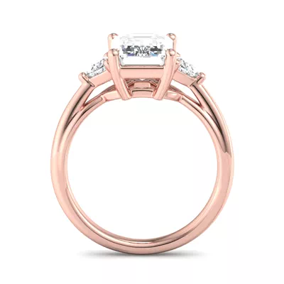 Vanessa Three-Stone Trillion Engagement Ring