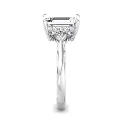 Vanessa Three-Stone Trillion Engagement Ring