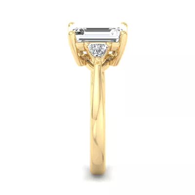 Vanessa Three-Stone Trillion Engagement Ring
